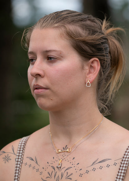 "Snaffle Bling" Sterling Silver Necklace