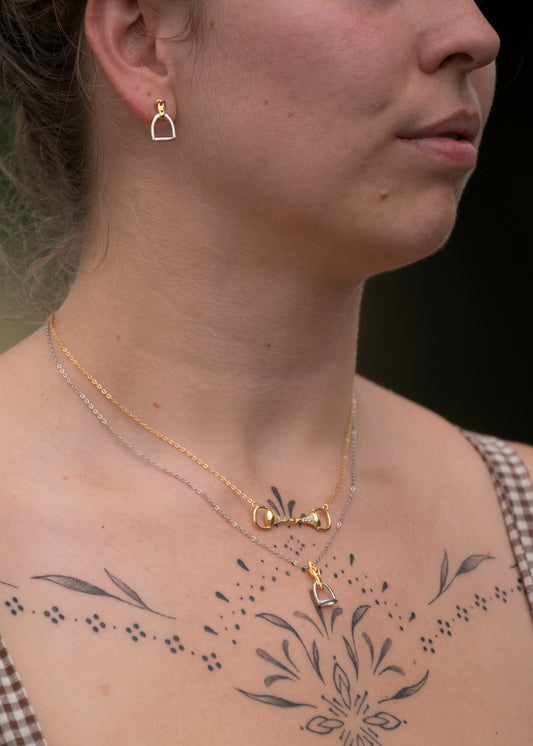 "English Stirrup" Sterling Silver Necklace