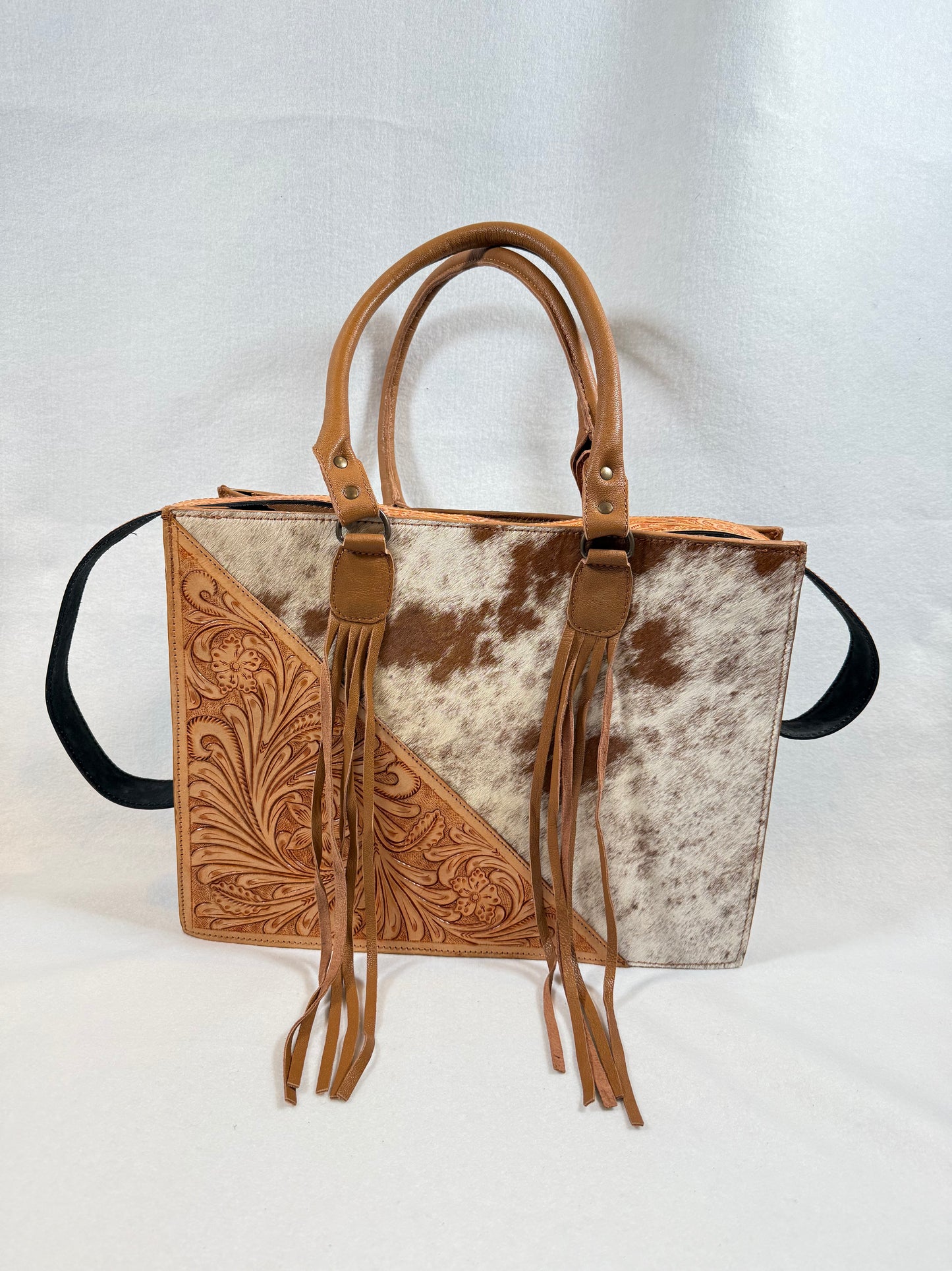 SAMPLE Hand Tooled Tassel Tote Bags