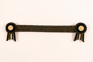 Black and Gold 15.5" Show Browband