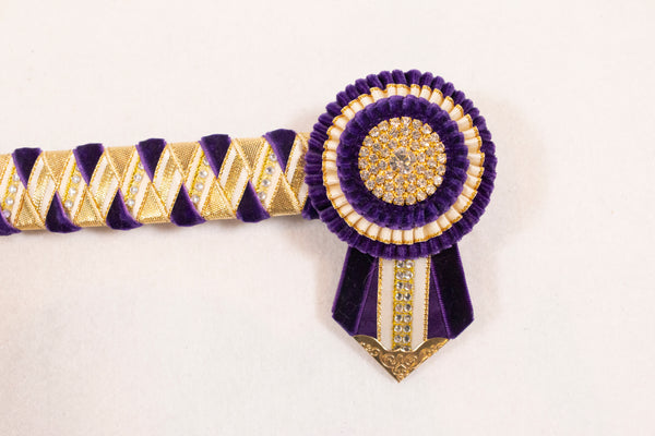 Gold and Purple 13.5" Show Browband
