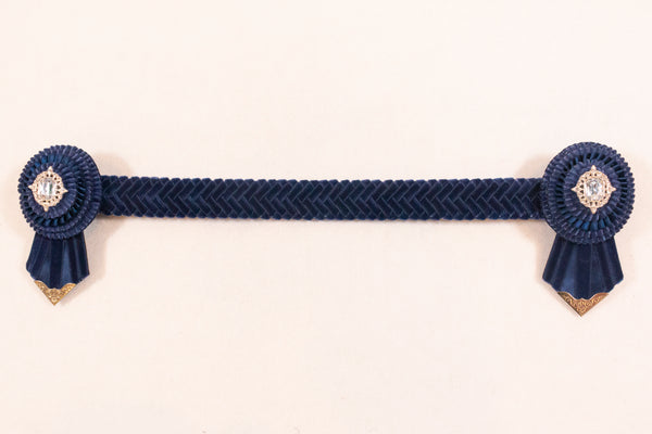 Navy Velvet 15.5" Show Browband