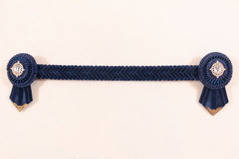 Navy Velvet 15.5" Show Browband