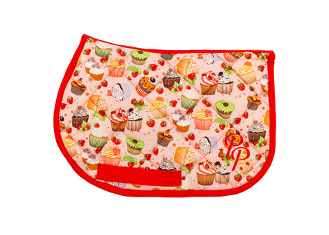 Handmade Cupcake Patterned Mini Saddle Pad