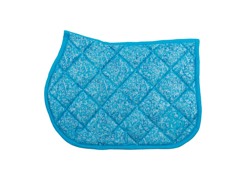 Handmade Turquoise Shimmer Small Pony Size GP Saddle Pad