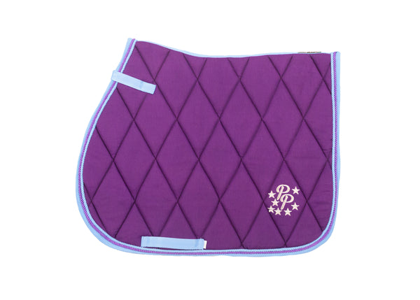 Limited Edition Hydrangea Saddle Pads - Jump, GP, and Dressage cuts