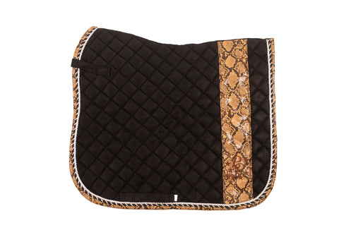 Brown Snakeskin Suede Dressage Pad