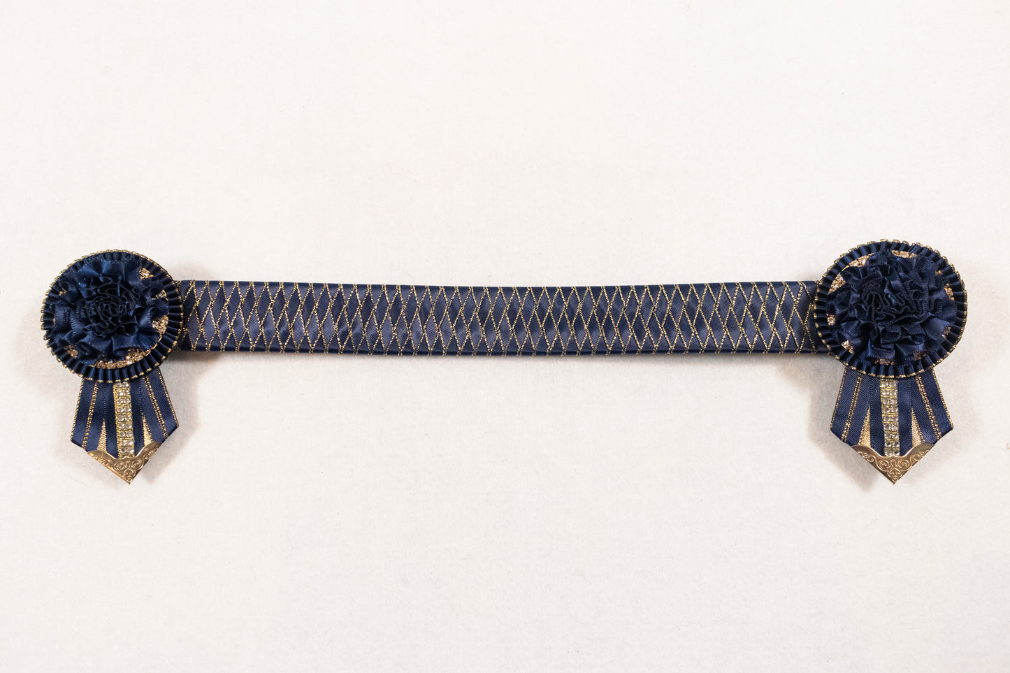 Navy and Gold 15" Show Browband