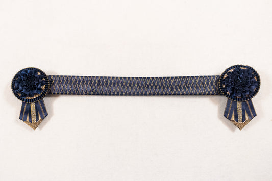 Navy and Gold 15" Show Browband