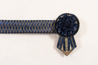 Navy and Gold 15" Show Browband