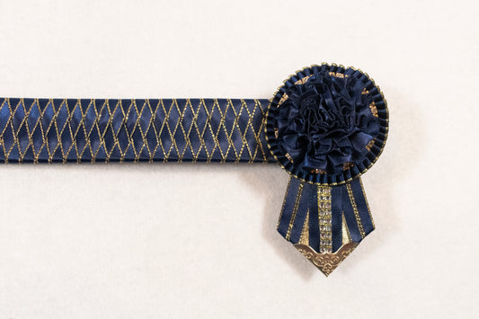 Navy and Gold 15" Show Browband