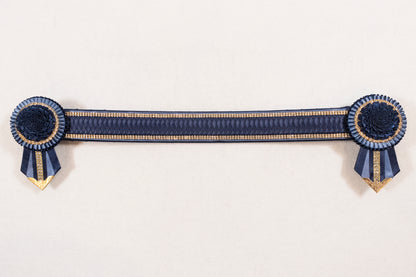 Navy and Cornflower Blue 17" Show Browband