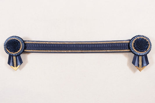 Navy and Cornflower Blue 17" Show Browband