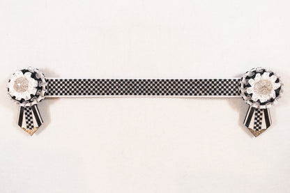 White and Black 17" Show Browband