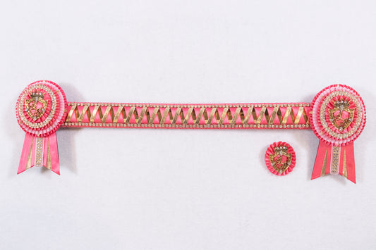 Pink and Gold 16" Show Browband