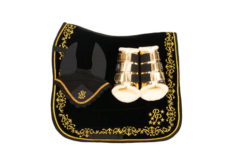 Black Velvet Baroque Dressage Set