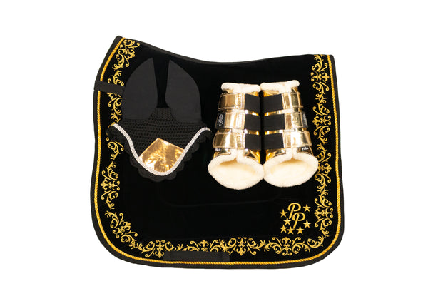 Black Velvet Baroque Dressage Set