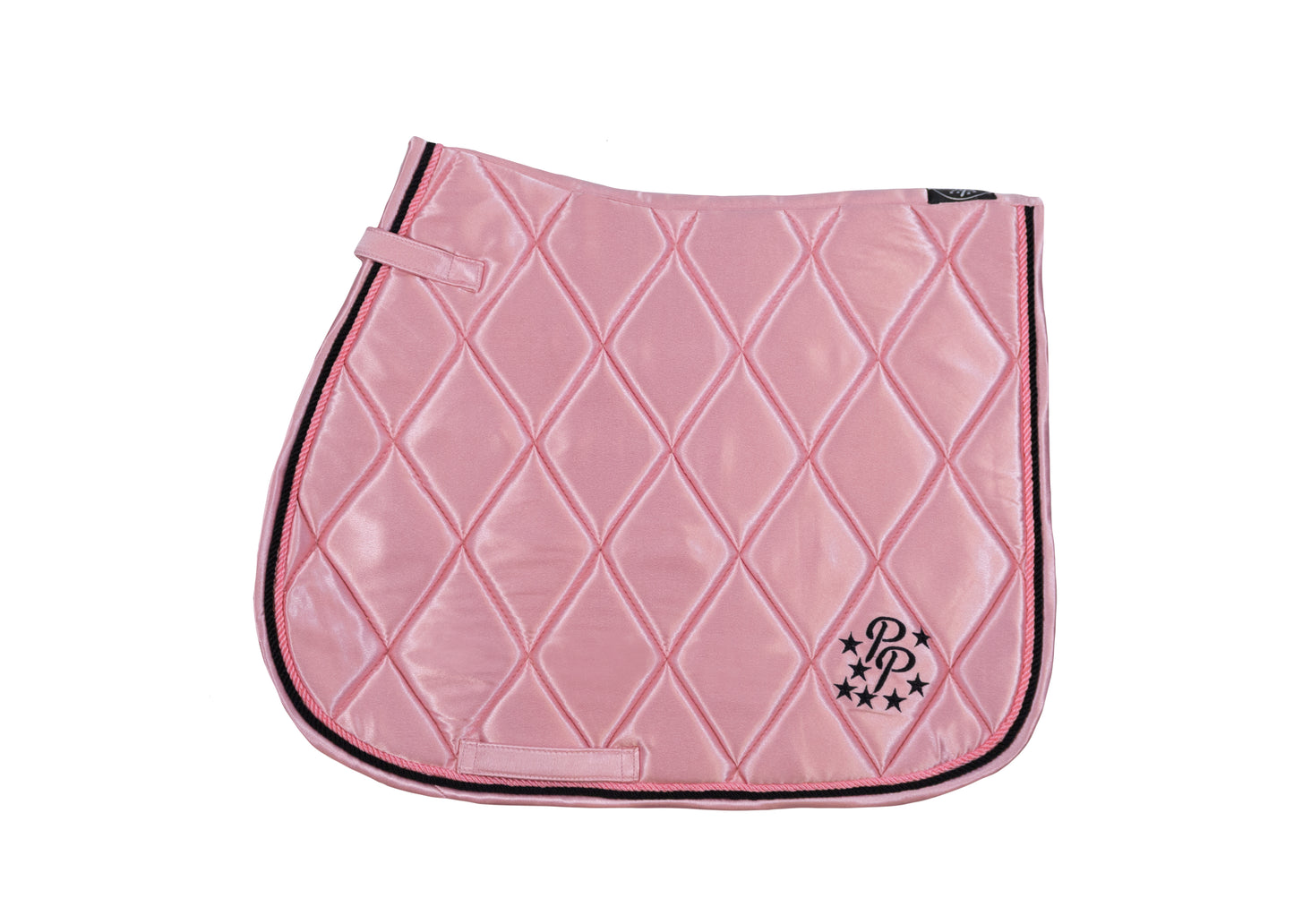 Blush Pink Satin Saddle Pads - Jump, GP, and Dressage cuts