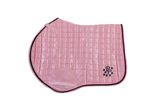 Blush Pink Satin Saddle Pads - Jump, GP, and Dressage cuts