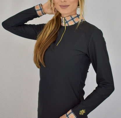 Black Plaid Baselayer