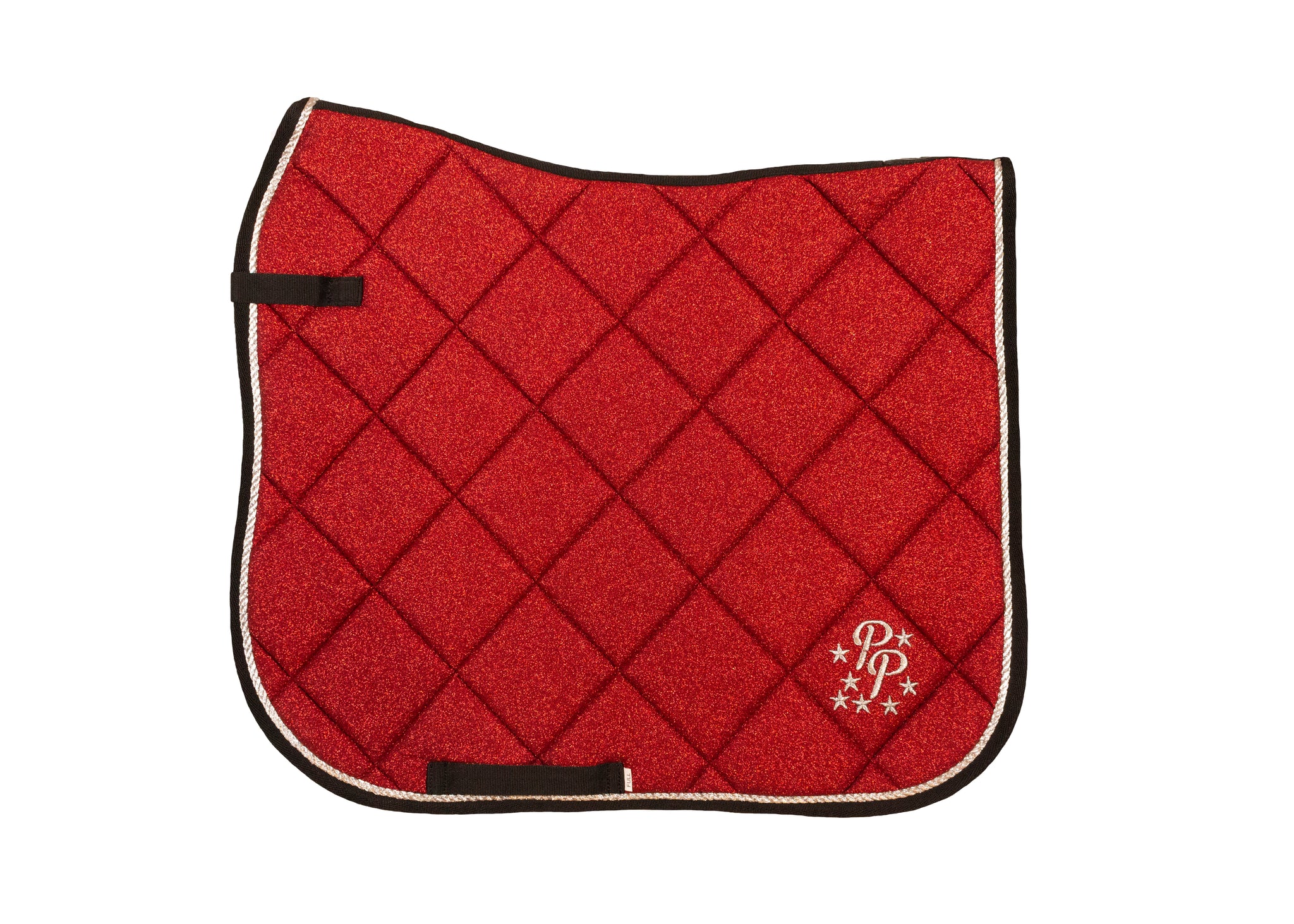 Ruby Red Glitter Dressage Saddle Pad