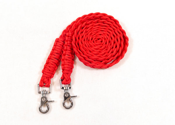 Paracord Reins - Silver Clips