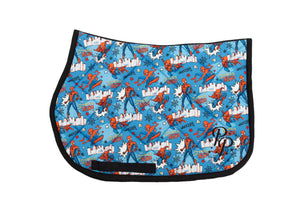 Handmade Spiderman Print Mini Saddle Pad