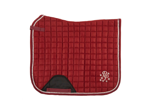 "Merlot" Burgundy Suede Dressage Pad