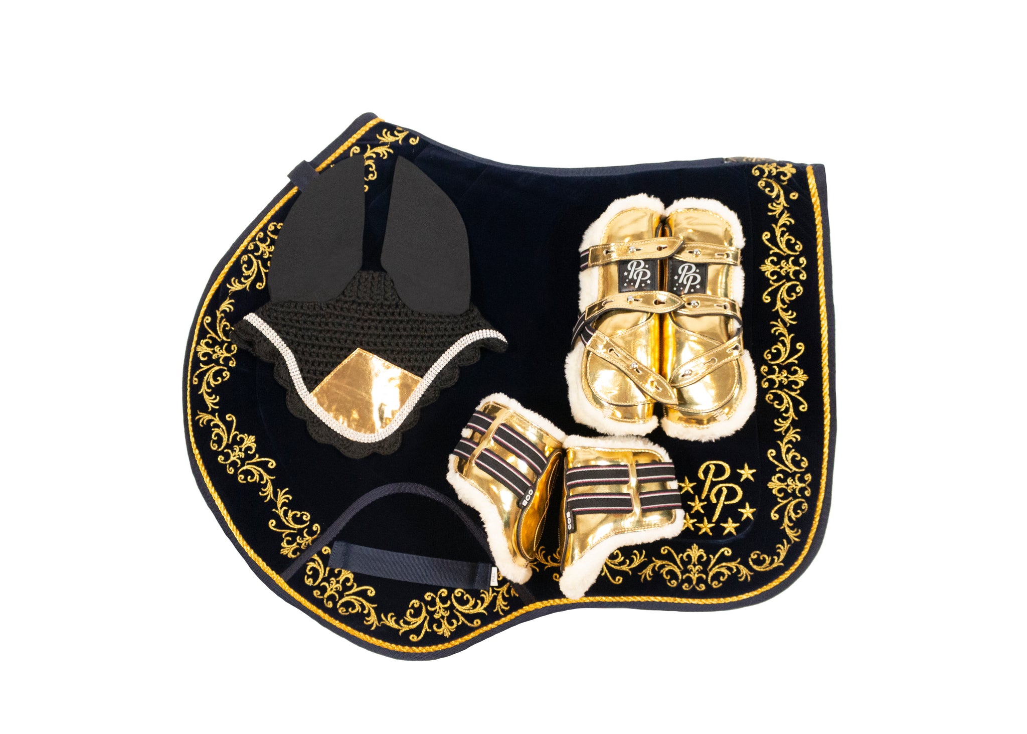 Navy Velvet Baroque Jump Set