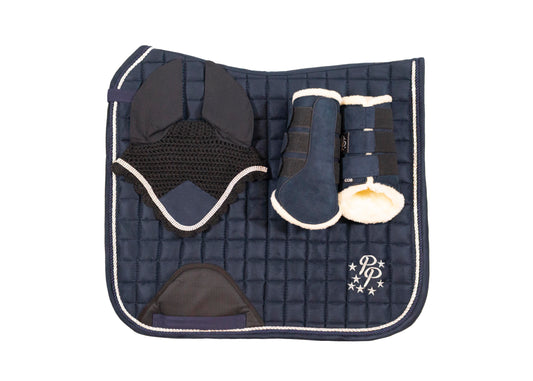 "Curacao" Navy Suede Dressage Set