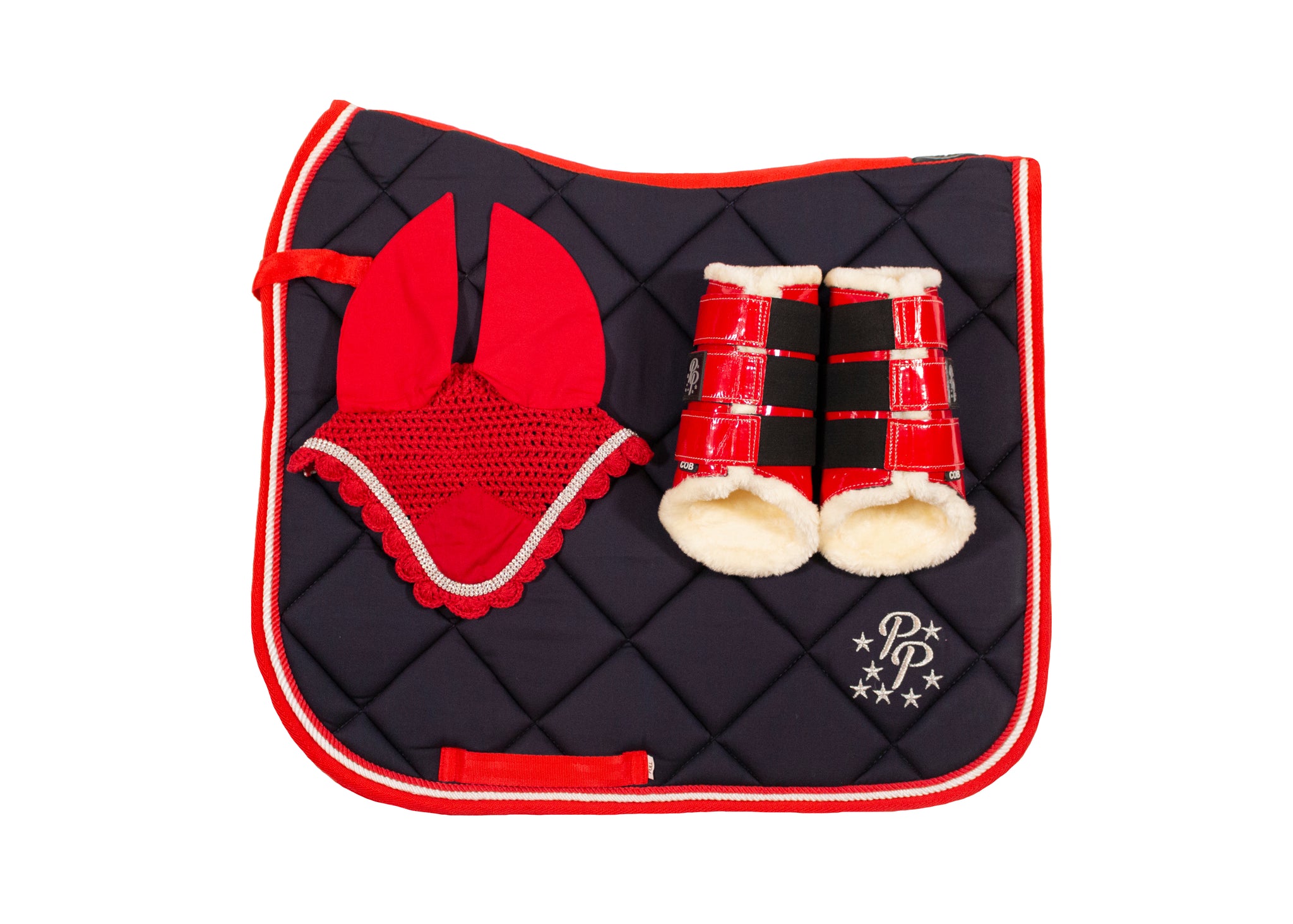 Red and Navy Dressage set
