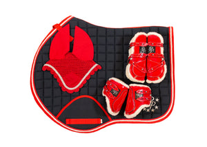 Red and Navy Jump Set