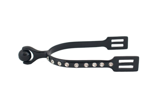 Black Crystal Roller Ball Spurs