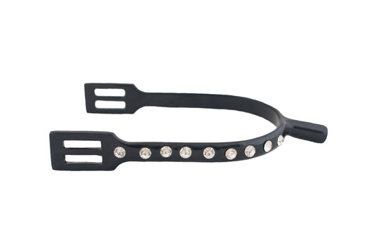 Black Flat End Crystal Spurs