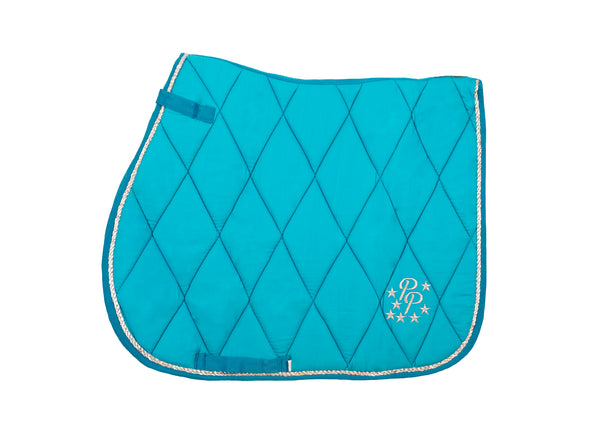 Turquoise Saddle Pads - Jump, GP, and Dressage cuts