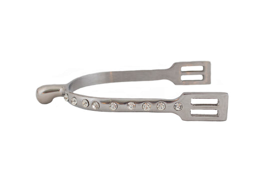 Silver Blunt End Crystal Spurs