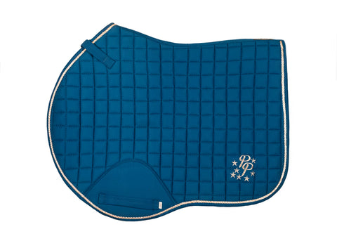 Topaz Blue Saddle Pads - Jump, GP, and Dressage cuts