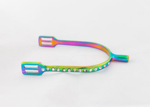 Rainbow Crystal Flat End Spurs