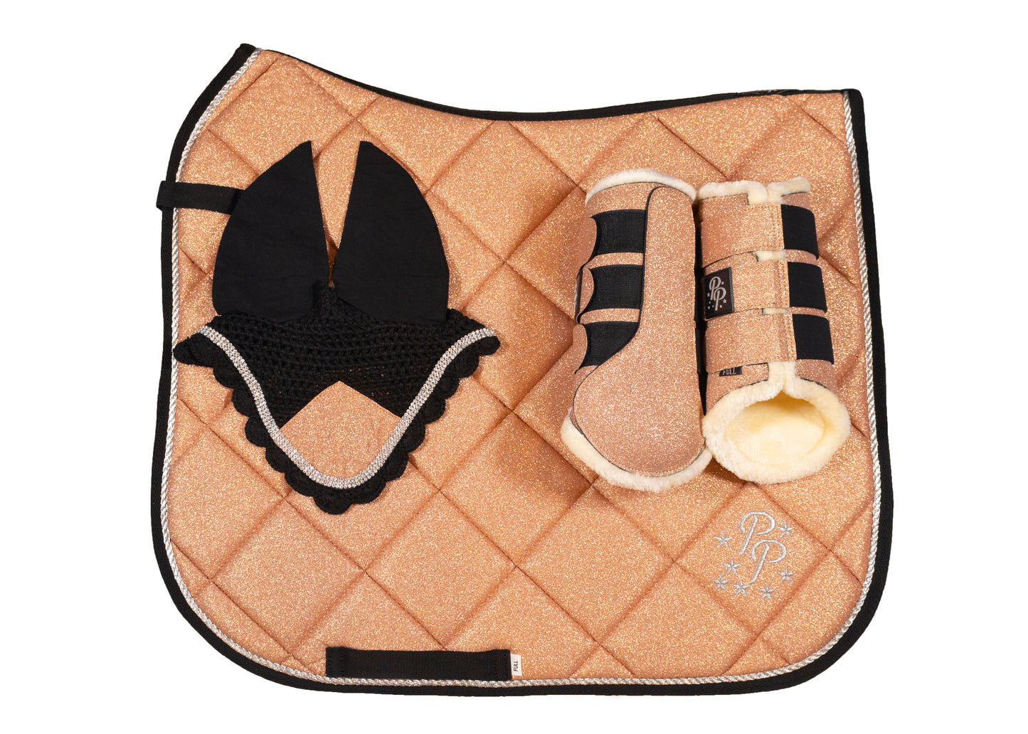Rose Gold Glitter Dressage Set