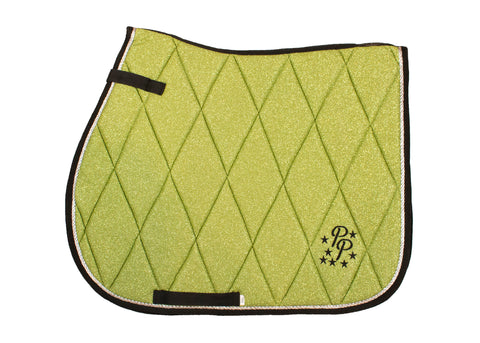 Avocado Green Glitter GP Saddle Pad