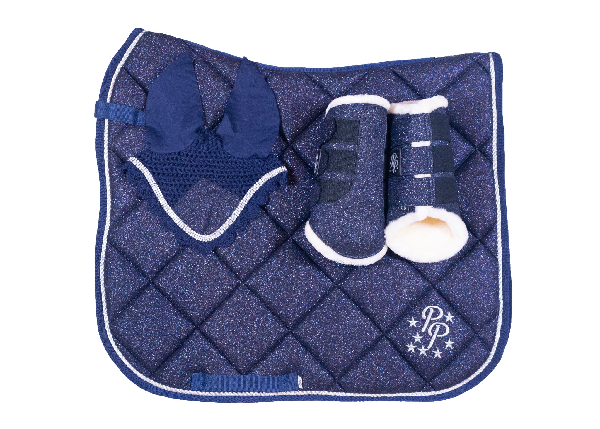 Navy Glitter Dressage Set