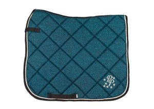 Teal Glitter Dressage Saddle Pad