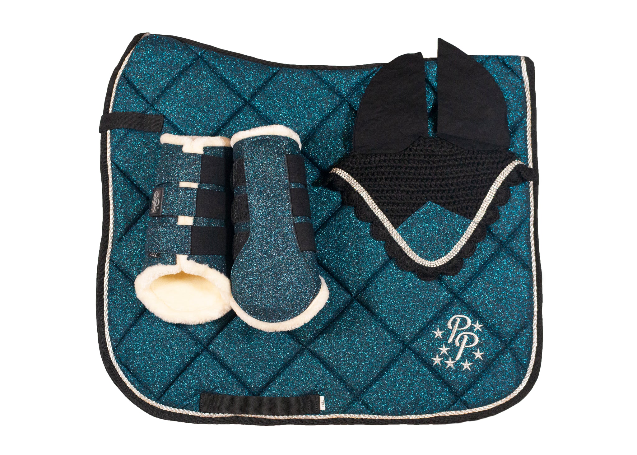 Teal Glitter Dressage Set