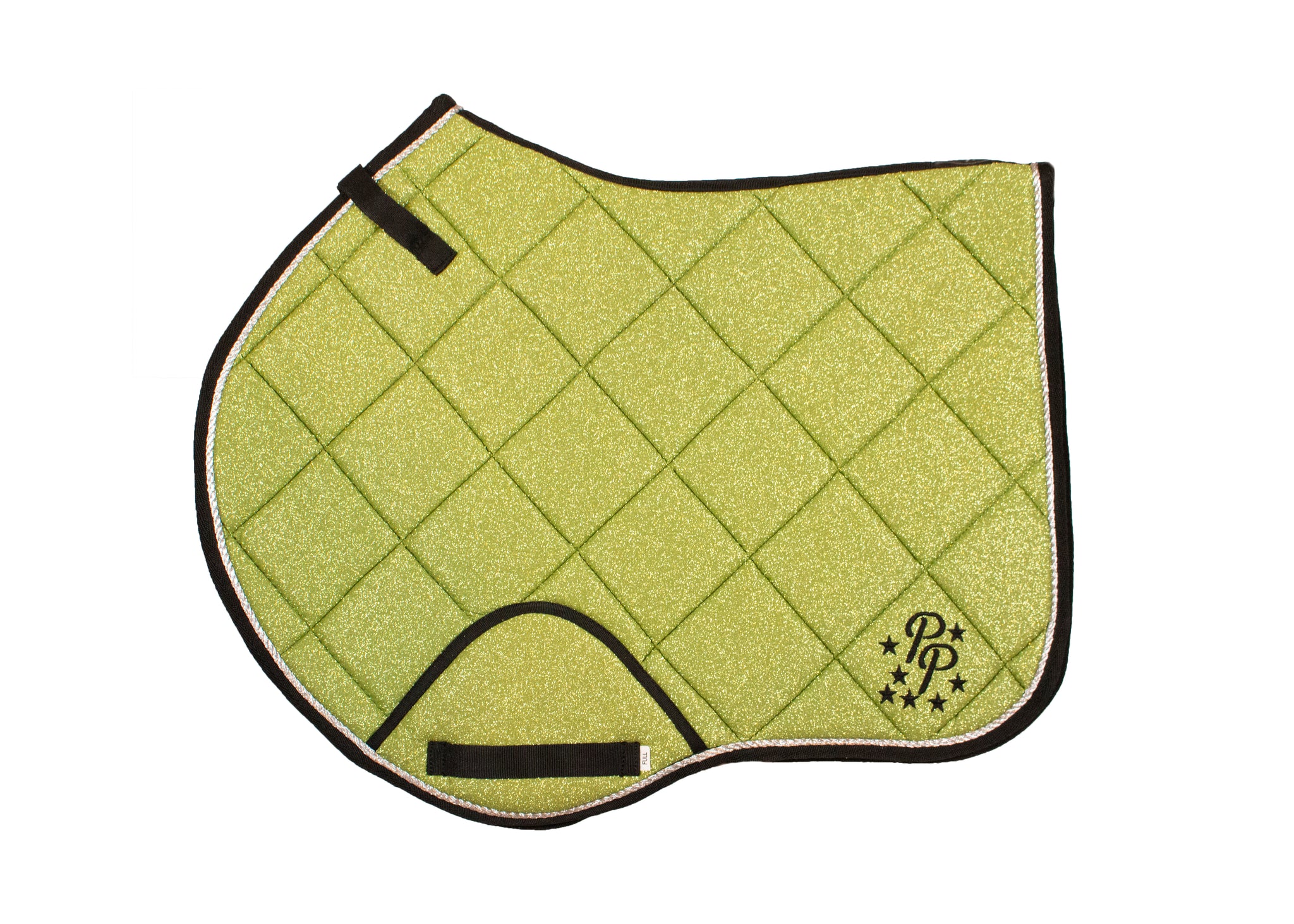 Avocado Green Glitter Jump Saddle Pad