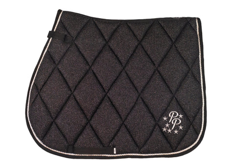 Black Glitter GP Saddle Pad