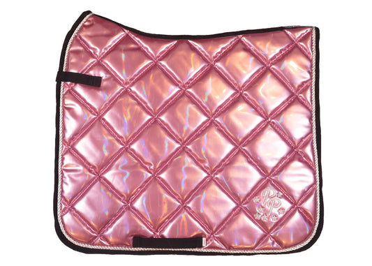 Blush Pink Holo Dressage Saddle Pad