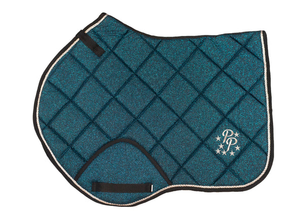 Teal Glitter Jump Saddle Pad