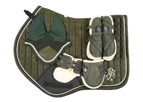 "Martini" Olive Suede Jump Set