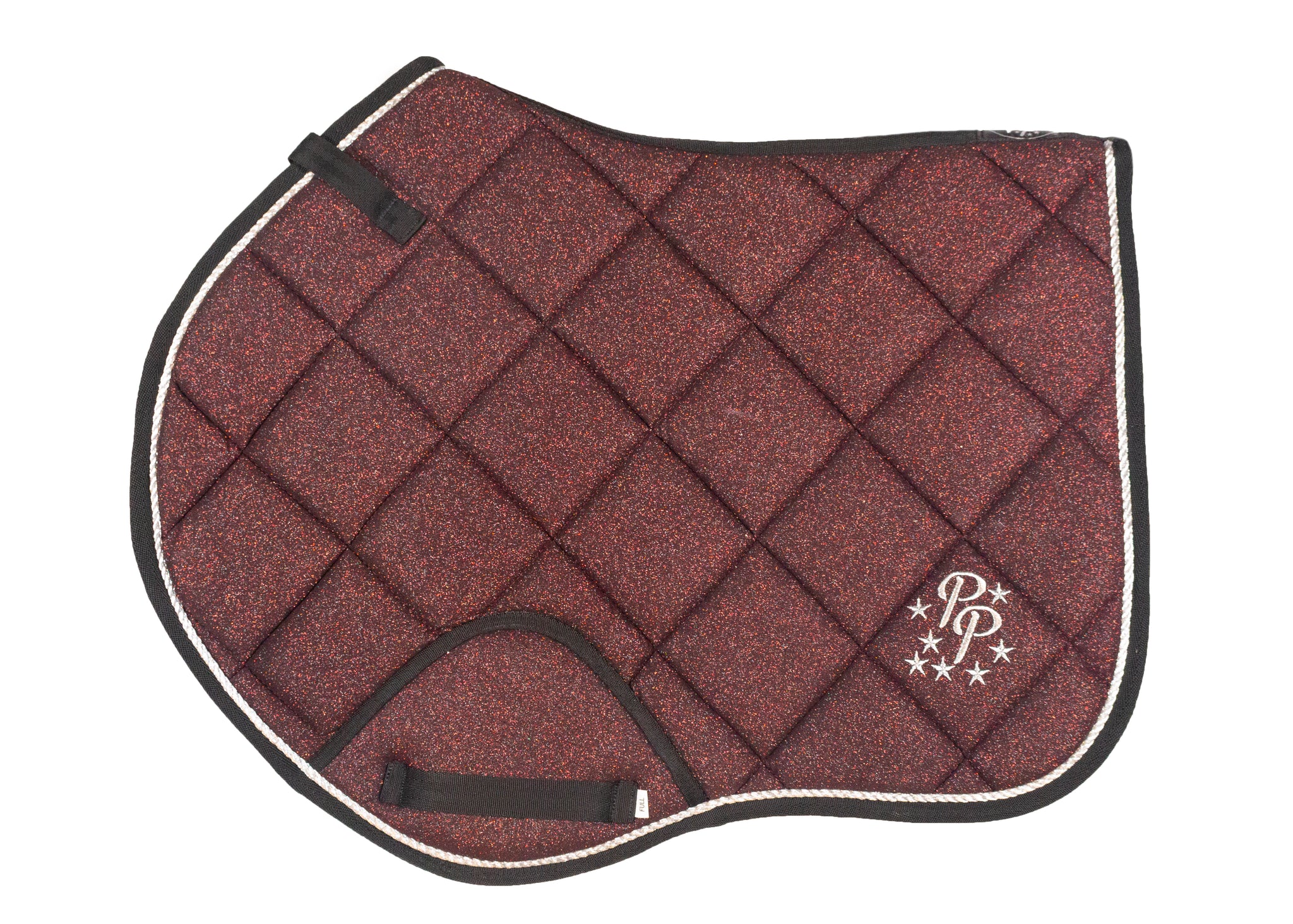 Burgundy Glitter Jump Saddle Pad