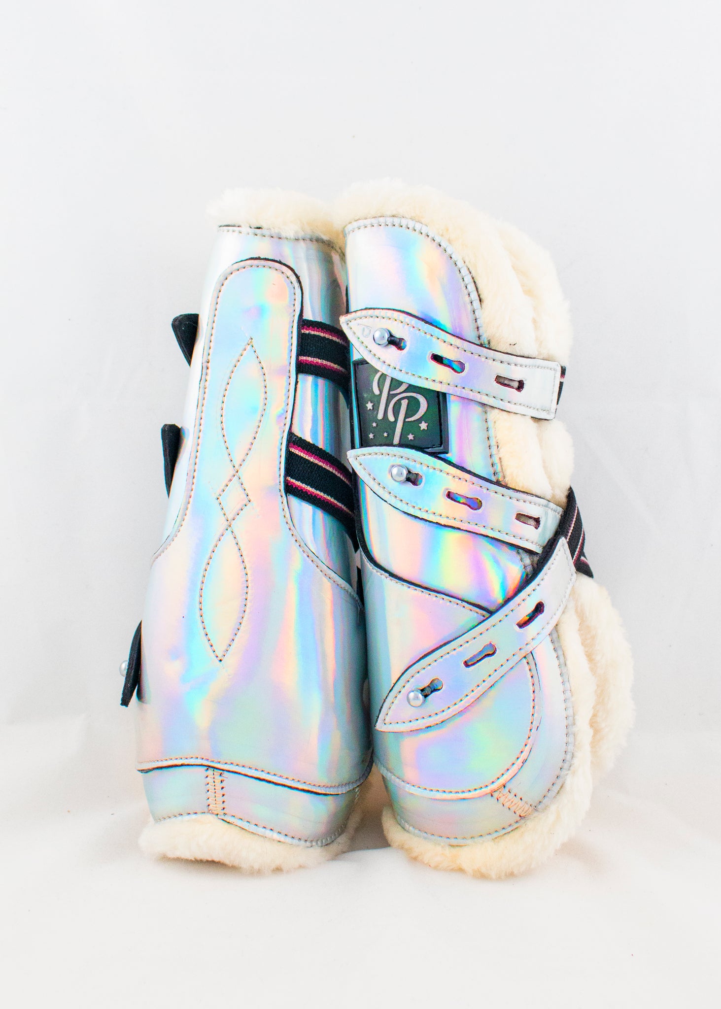 SECONDS Holo Open Front Boots - Fronts Only